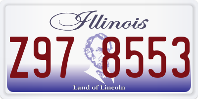 IL license plate Z978553