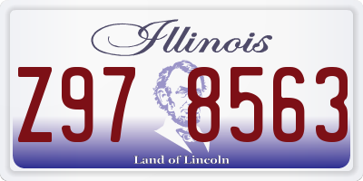 IL license plate Z978563