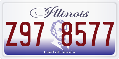 IL license plate Z978577