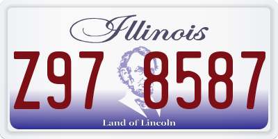 IL license plate Z978587