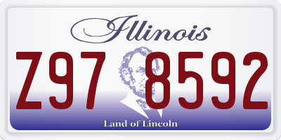 IL license plate Z978592