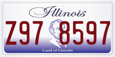 IL license plate Z978597
