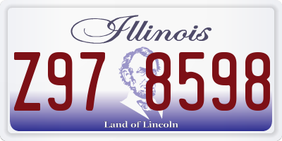 IL license plate Z978598