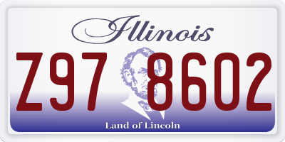 IL license plate Z978602