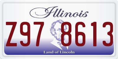 IL license plate Z978613