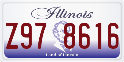 IL license plate Z978616