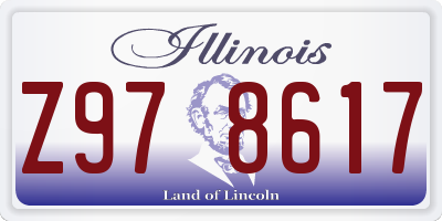 IL license plate Z978617