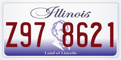 IL license plate Z978621