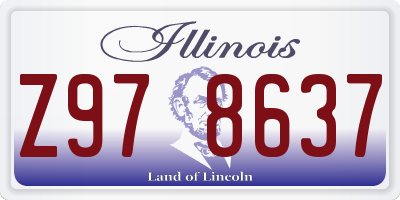 IL license plate Z978637