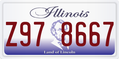 IL license plate Z978667
