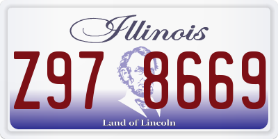 IL license plate Z978669