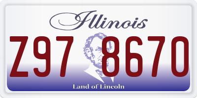 IL license plate Z978670