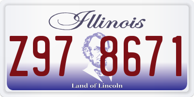 IL license plate Z978671