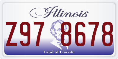 IL license plate Z978678