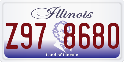 IL license plate Z978680