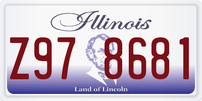 IL license plate Z978681