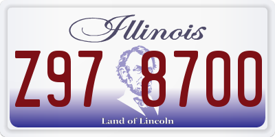 IL license plate Z978700