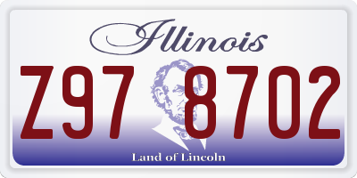 IL license plate Z978702