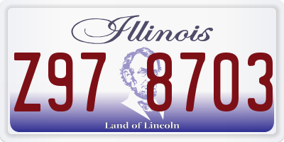 IL license plate Z978703