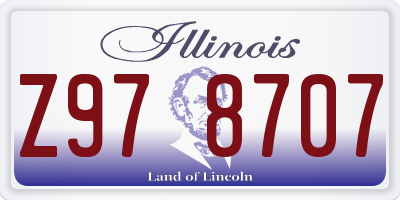 IL license plate Z978707