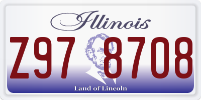 IL license plate Z978708