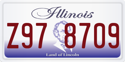 IL license plate Z978709