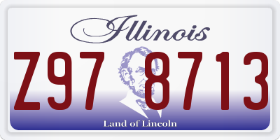IL license plate Z978713