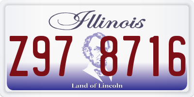 IL license plate Z978716