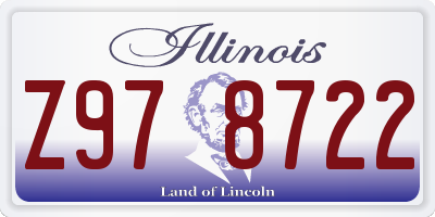 IL license plate Z978722