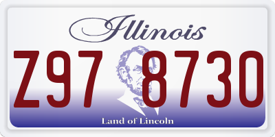 IL license plate Z978730