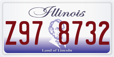 IL license plate Z978732