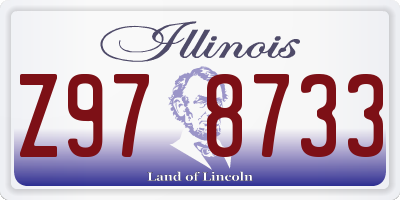 IL license plate Z978733
