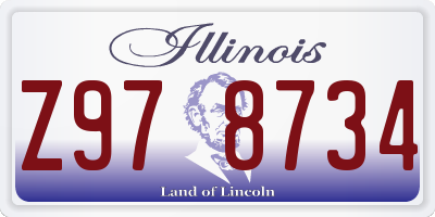 IL license plate Z978734