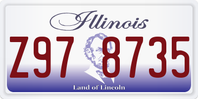 IL license plate Z978735