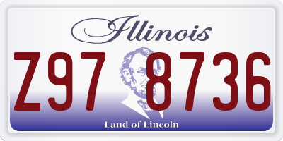IL license plate Z978736