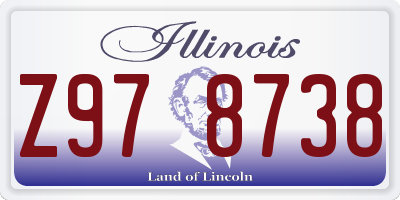 IL license plate Z978738