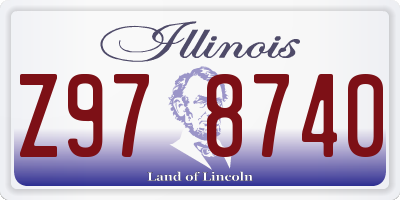 IL license plate Z978740
