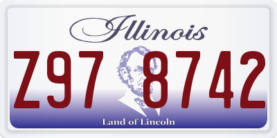 IL license plate Z978742