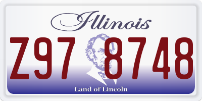 IL license plate Z978748