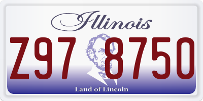 IL license plate Z978750