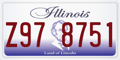 IL license plate Z978751