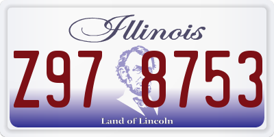 IL license plate Z978753