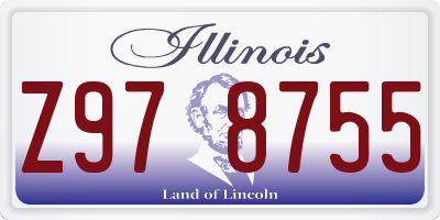 IL license plate Z978755