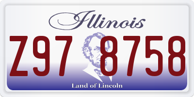 IL license plate Z978758