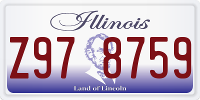 IL license plate Z978759