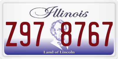 IL license plate Z978767