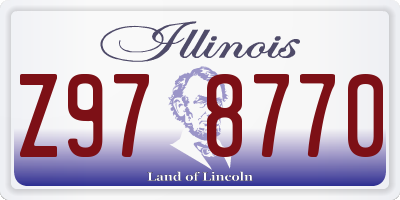 IL license plate Z978770