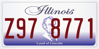 IL license plate Z978771