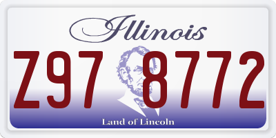 IL license plate Z978772