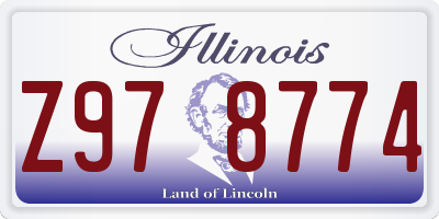 IL license plate Z978774